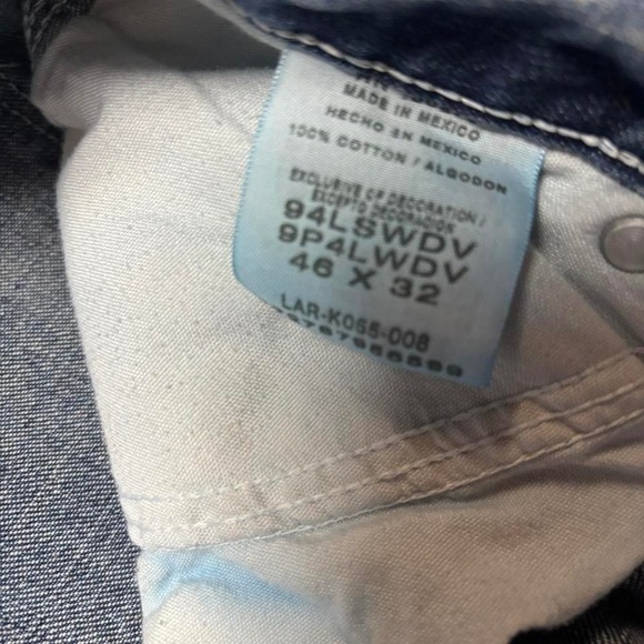 Wrangler Carpenter Jeans Mens 46x32 (46x31) Relaxed Fit Workwear Utility Denim - Picture 2 of 7